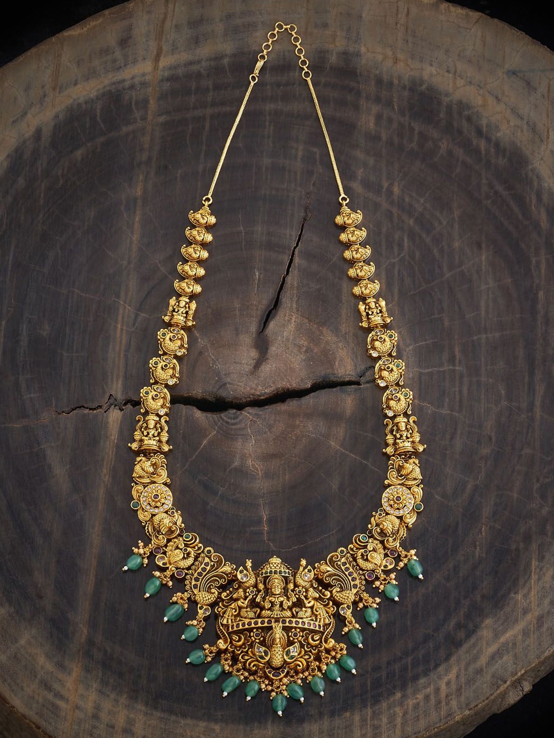 Kushal's Fashion Jewellery Gold-Plated CZ Studded & Beaded Lakshmi Goddesss Necklace
Kushal's Fashion Jewellery Gold-Plated CZ Studded & Beaded Lakshmi Goddesss Necklace