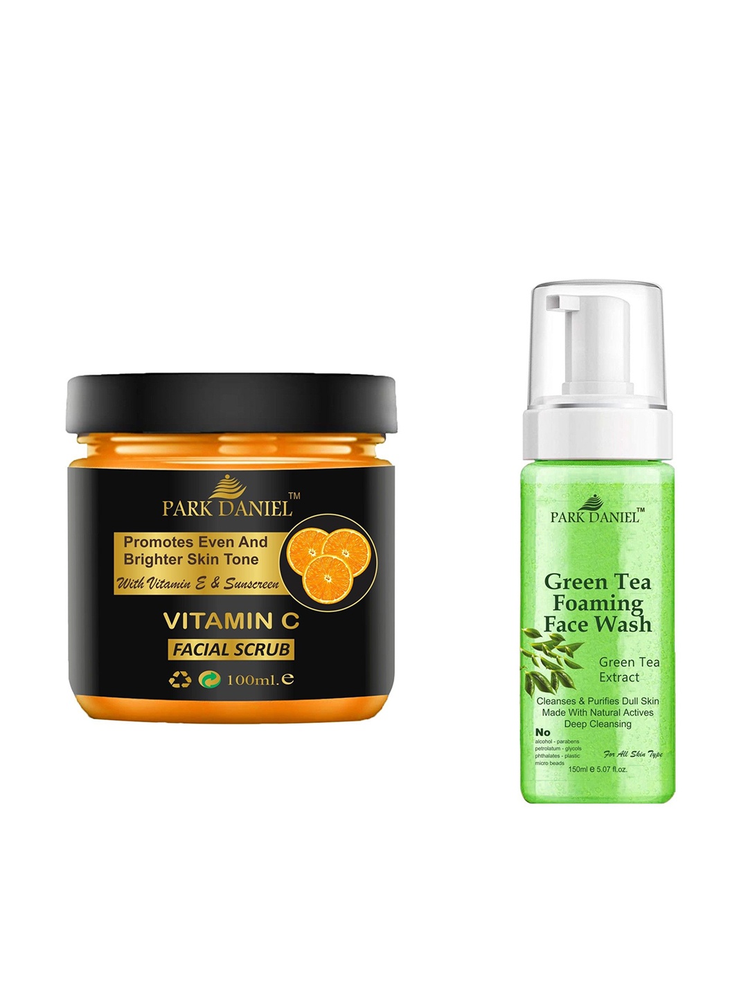 Park Daniel Set Of Vitamin C Facial Scrub 100ml and Green Tea Foaming Face Wash 100ml
Park Daniel Set Of Vitamin C Facial Scrub 100ml and Green Tea Foaming Face Wash 100ml
