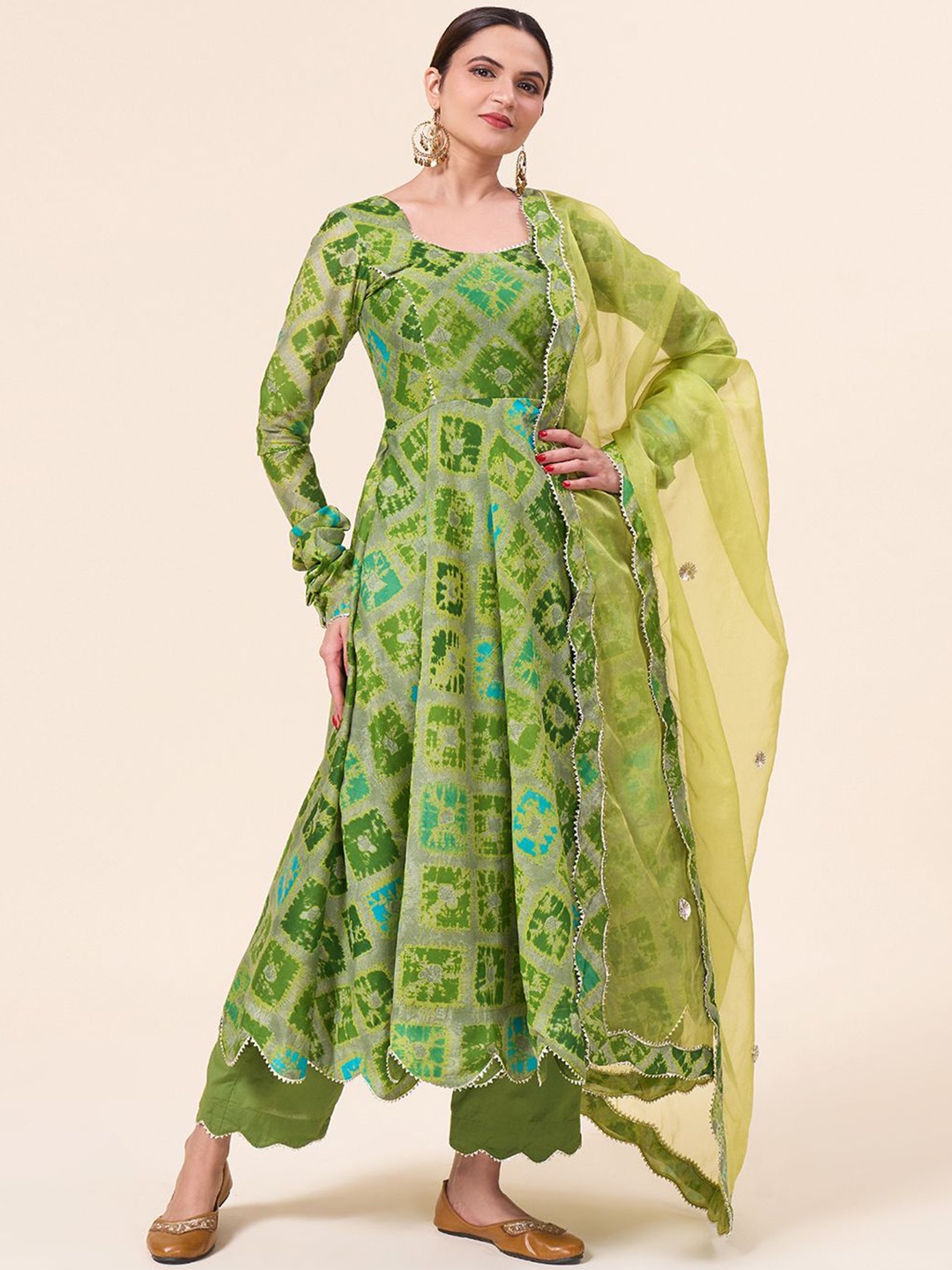 Adara Khan Ethnic Motifs Printed Gotta Patti Kurta with Palazzo & Dupatta, Green
Adara Khan Ethnic Motifs Printed Gotta Patti Kurta with Palazzo & Dupatta, Green