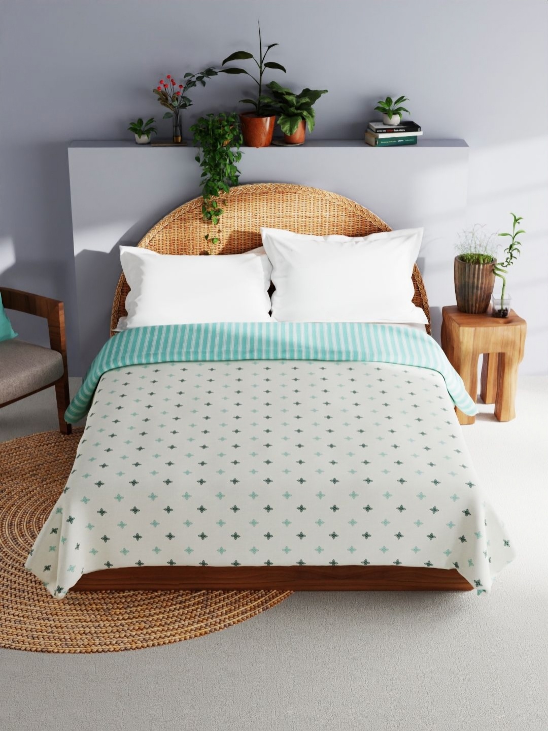 BIANCA Off Mezzo White & Green Floral Printed AC Room Cotton 150 GSM Double Bed Dohar, Off white
BIANCA Off Mezzo White & Green Floral Printed AC Room Cotton 150 GSM Double Bed Dohar, Off white