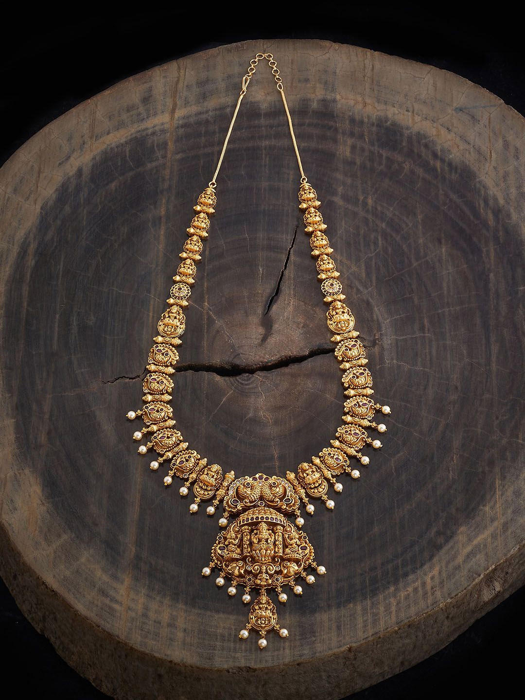 Kushal's Fashion Jewellery Gold-Plated CZ Stone Studded Lakshmi Goddess Antique Necklace
Kushal's Fashion Jewellery Gold-Plated CZ Stone Studded Lakshmi Goddess Antique Necklace