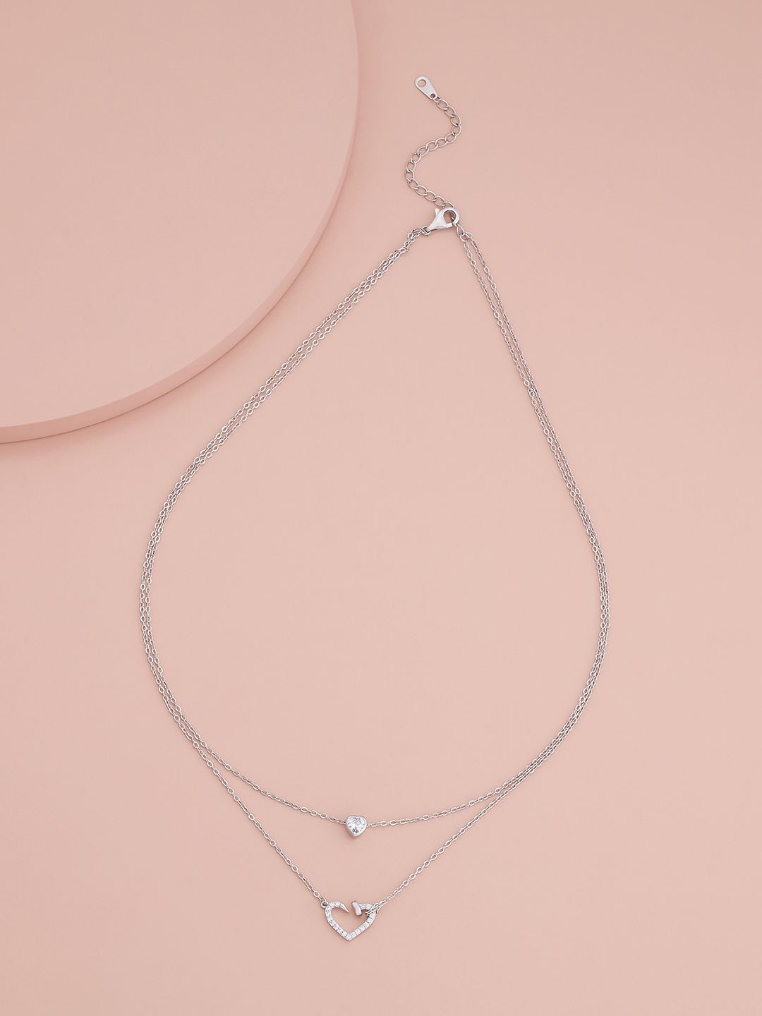 Kushal's Fashion Jewellery Rhodium-Plated Cubic Zirconia Stone Studded Layered Necklace, Silver
Kushal's Fashion Jewellery Rhodium-Plated Cubic Zirconia Stone Studded Layered Necklace, Silver