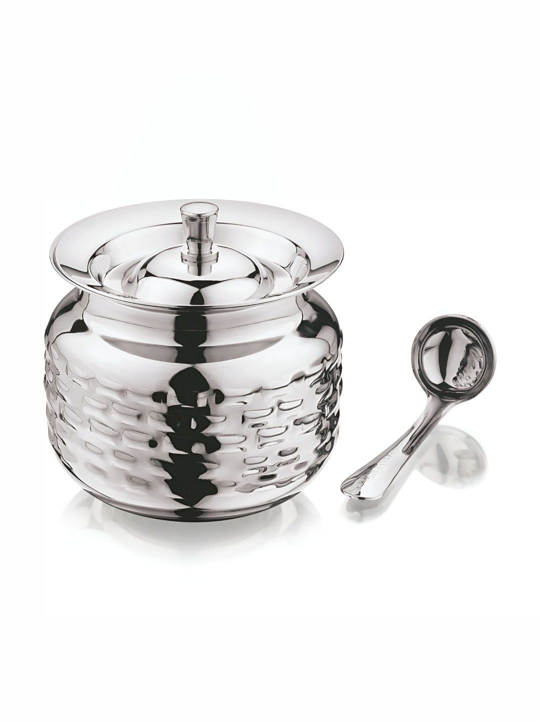 MUKTI Silver-Toned Stainless Steel Dishwasher Safe Canister Container with Spoon 300ml
MUKTI Silver-Toned Stainless Steel Dishwasher Safe Canister Container with Spoon 300ml