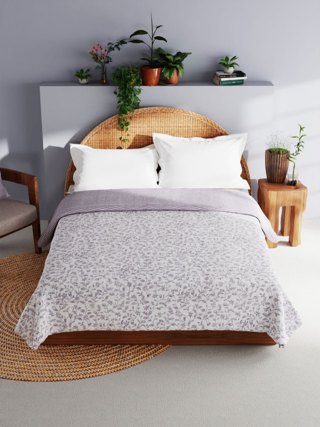 BIANCA Mezzo White & Purple Floral Printed Pure Cotton AC Room 150 GSM Double Bed Dohar
BIANCA Mezzo White & Purple Floral Printed Pure Cotton AC Room 150 GSM Double Bed Dohar