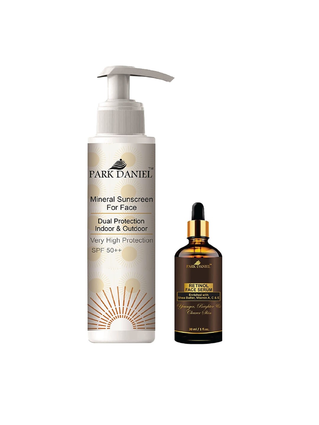 Park Daniel Face Sunscreen With SPF 50++ - 100 ml & Retinol Face Serum - 30 ml, White
Park Daniel Face Sunscreen With SPF 50++ - 100 ml & Retinol Face Serum - 30 ml, White