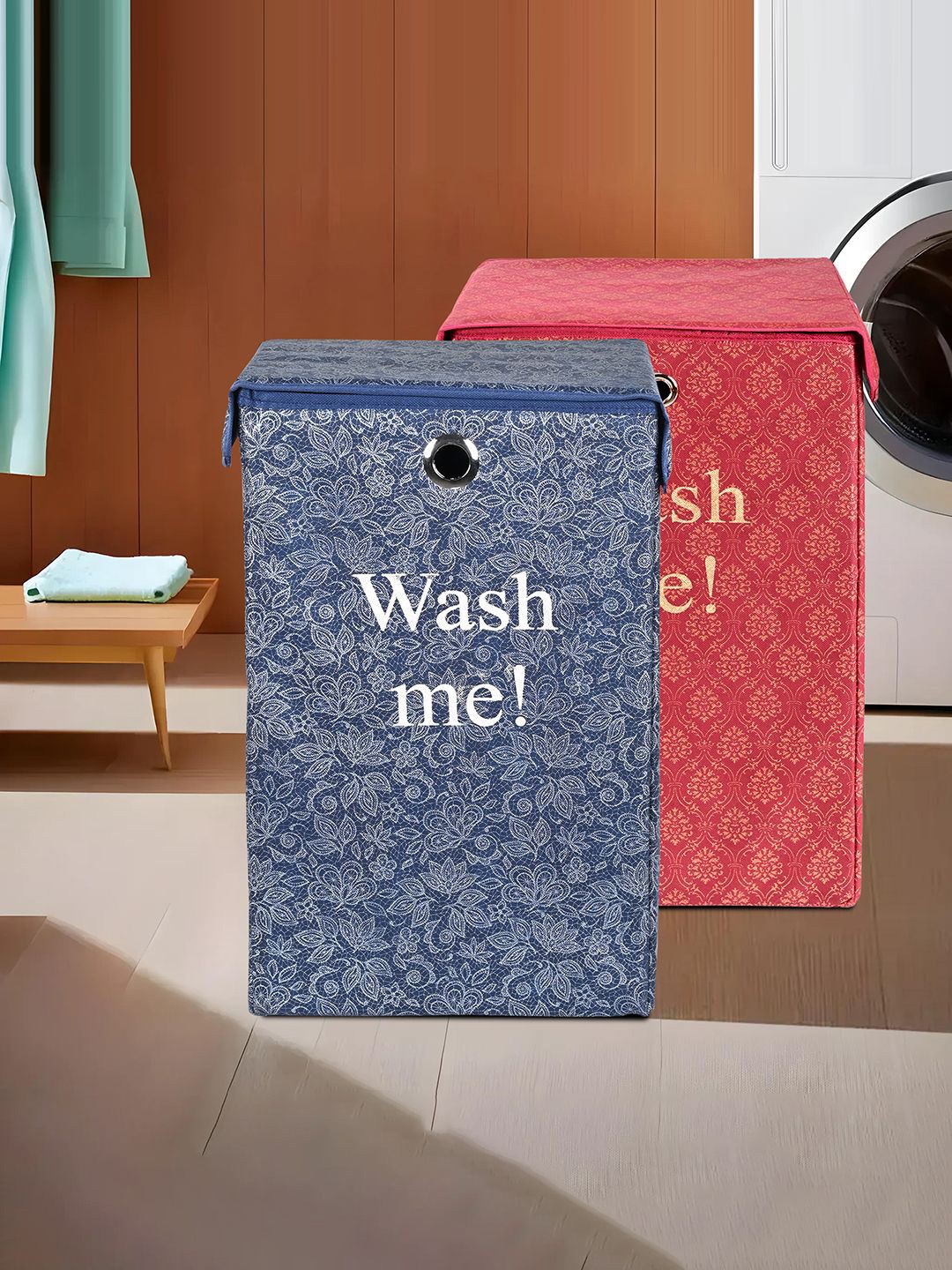 Kuber Industries 2-Pcs Navy Blue & Maroon Printed Foldable Dustproof Laundry Bags 75L
Kuber Industries 2-Pcs Navy Blue & Maroon Printed Foldable Dustproof Laundry Bags 75L