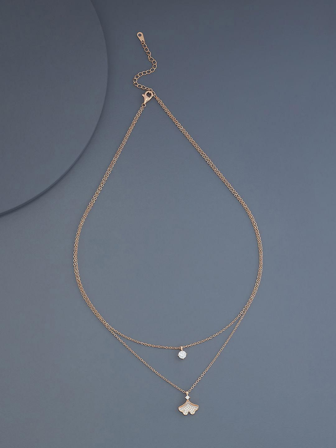 Kushal's Fashion Jewellery Rose Gold-Plated Cubic Zirconia Stone Studded Layered Necklace
Kushal's Fashion Jewellery Rose Gold-Plated Cubic Zirconia Stone Studded Layered Necklace