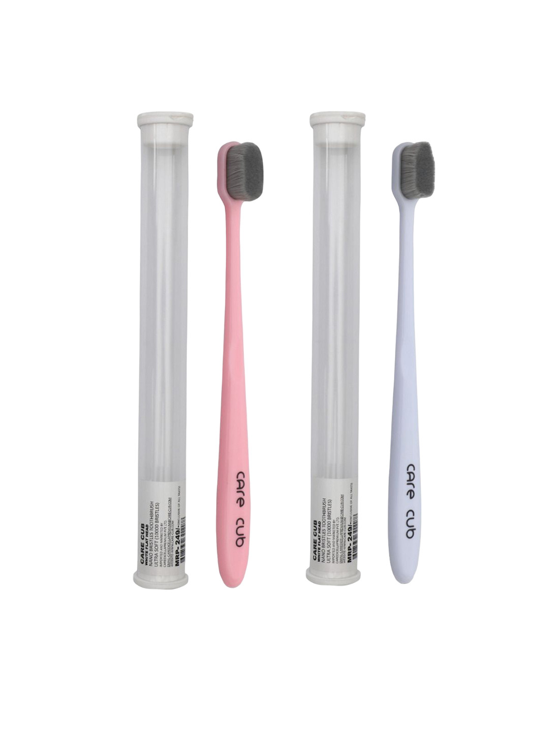 CARE CUB Set Of 2 Flat Ultra Soft Nano 10,000 Bristles Oral Toothbrush - Pink & White
CARE CUB Set Of 2 Flat Ultra Soft Nano 10,000 Bristles Oral Toothbrush - Pink & White