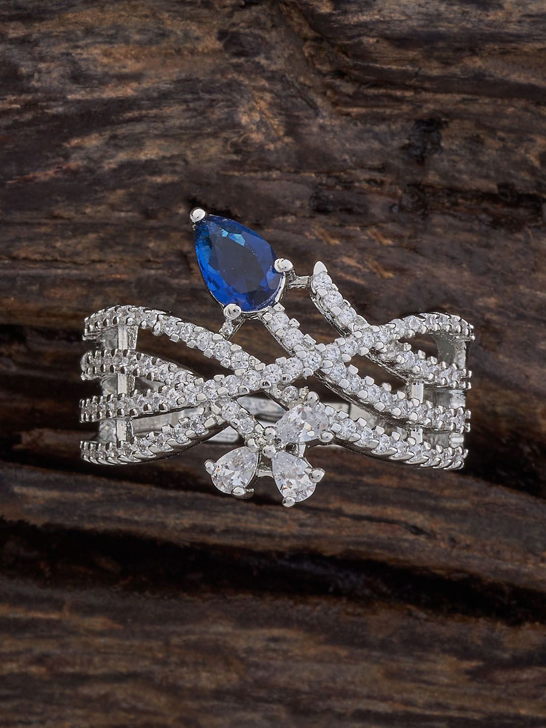 Kushal's Fashion Jewellery Rhodium-Plated Cubic Zirconia-Studded Adjustable Finger Ring, Silver
Kushal's Fashion Jewellery Rhodium-Plated Cubic Zirconia-Studded Adjustable Finger Ring, Silver