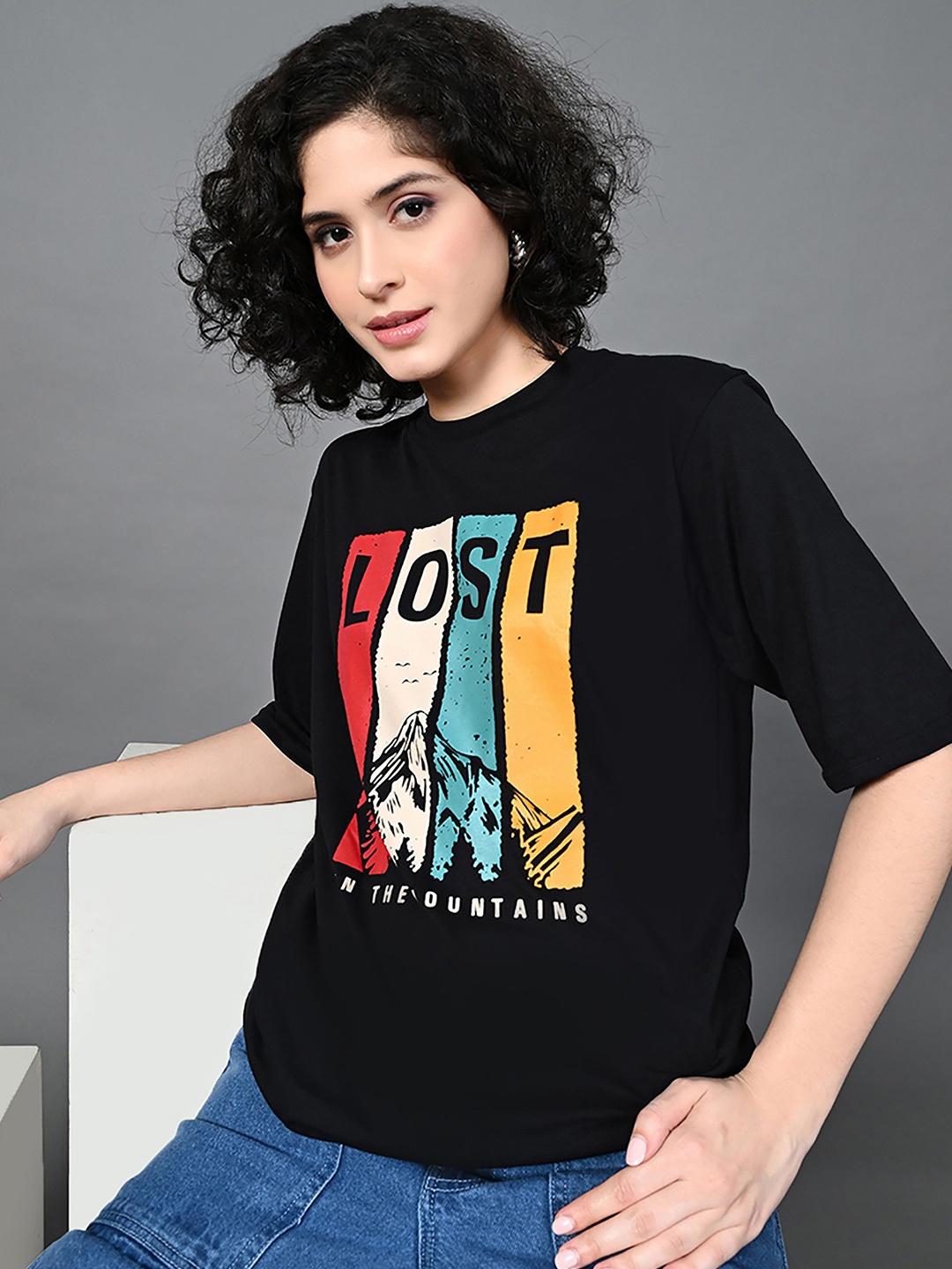 The Roadster Lifestyle Co. Women Bio Finish Typography Printed Cotton Relaxed Fit T-shirt, Black
The Roadster Lifestyle Co. Women Bio Finish Typography Printed Cotton Relaxed Fit T-shirt, Black