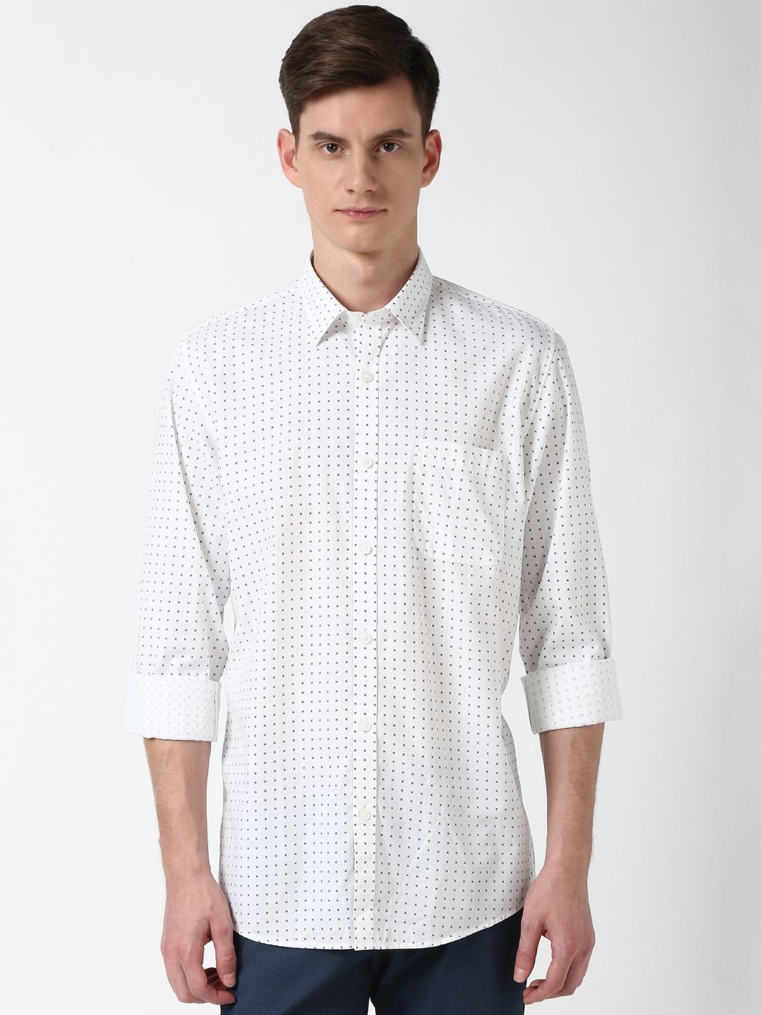 Peter England Casuals Men Spread Collar Micro Ditsy Printed Cotton Casual Shirt, White
Peter England Casuals Men Spread Collar Micro Ditsy Printed Cotton Casual Shirt, White