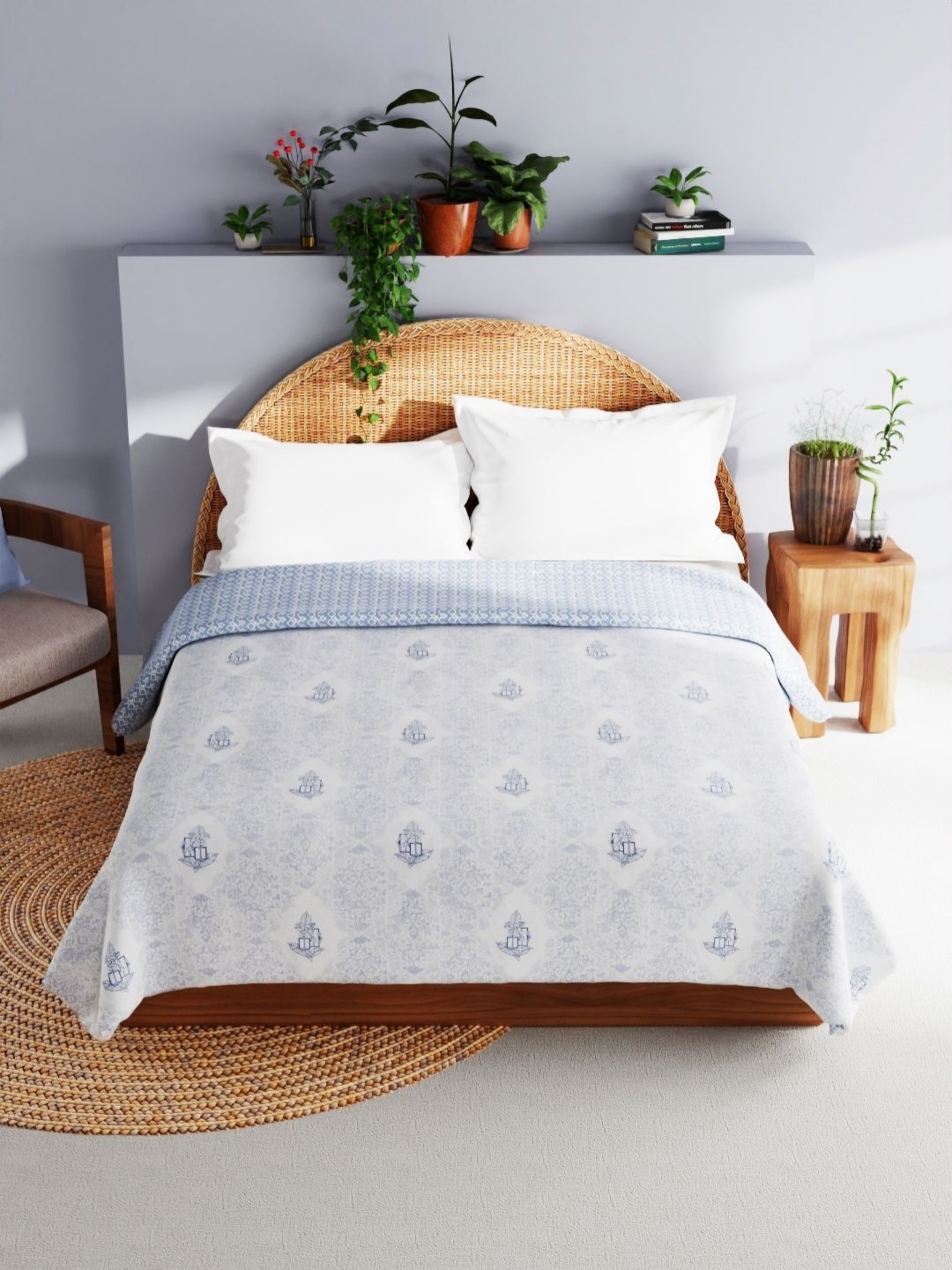 BIANCA Mezzo White & Blue Abstract Printed Pure Cotton AC Room 150 GSM Double Bed Dohar
BIANCA Mezzo White & Blue Abstract Printed Pure Cotton AC Room 150 GSM Double Bed Dohar