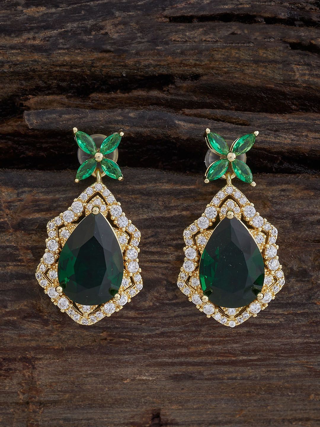 Kushal's Fashion Jewellery Gold Plated Cubic ZirconiaTeardrop Shaped Drop Earrings, Green
Kushal's Fashion Jewellery Gold Plated Cubic ZirconiaTeardrop Shaped Drop Earrings, Green