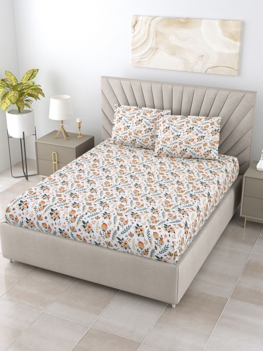 BOMBAY DYEING Brown & White 104 TC Cotton Queen Bedsheet with 2 Pillow Covers 2 x 2mt
BOMBAY DYEING Brown & White 104 TC Cotton Queen Bedsheet with 2 Pillow Covers 2 x 2mt