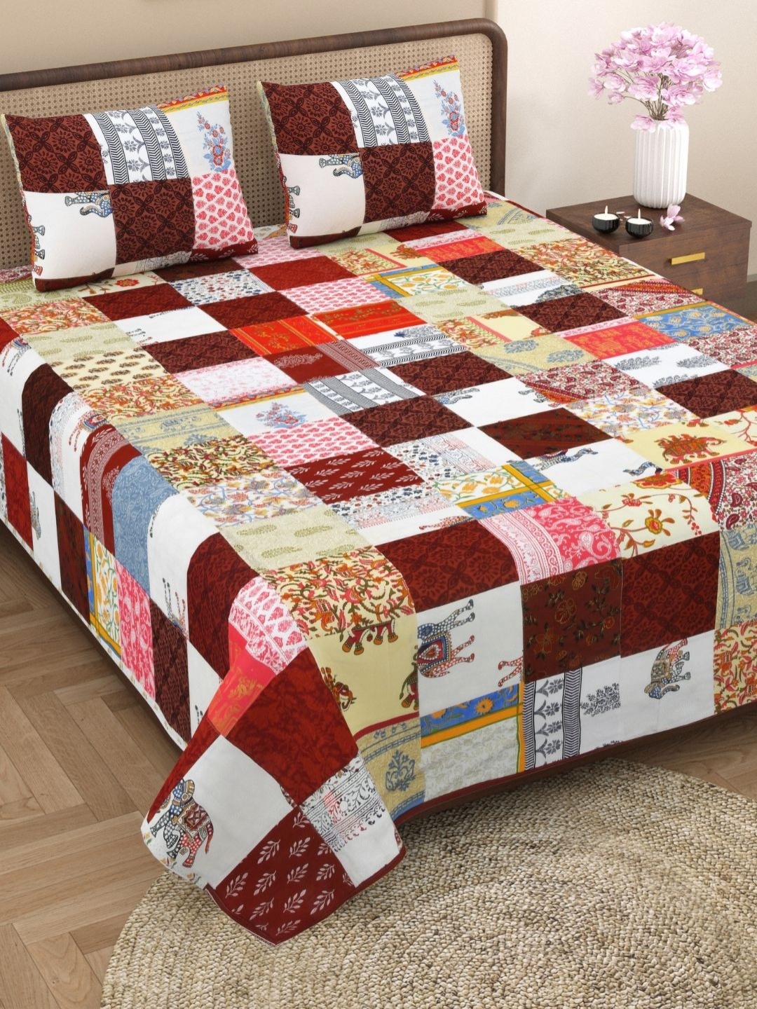 The Craft Monk White Abstract Printed 240TC Cotton King Bedsheet with 2 Pillow Covers
The Craft Monk White Abstract Printed 240TC Cotton King Bedsheet with 2 Pillow Covers