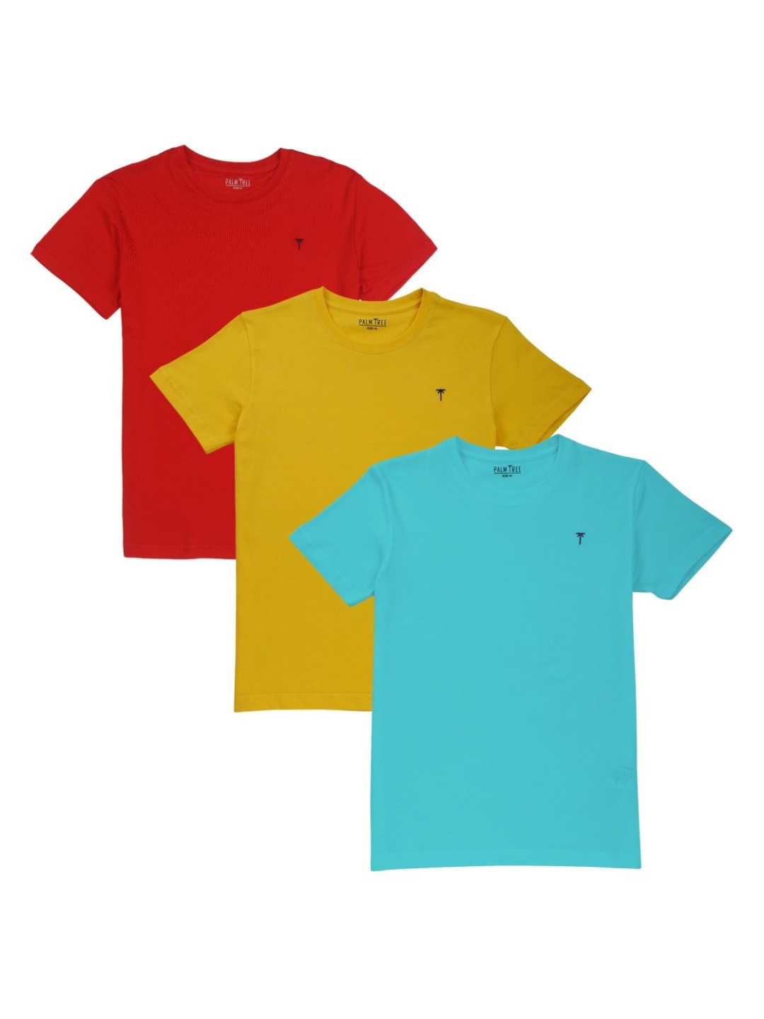 Palm Tree Boys Pack Of 3 Brand Logo Printed Round Neck Cotton T-shirts, Turquoise blue
Palm Tree Boys Pack Of 3 Brand Logo Printed Round Neck Cotton T-shirts, Turquoise blue