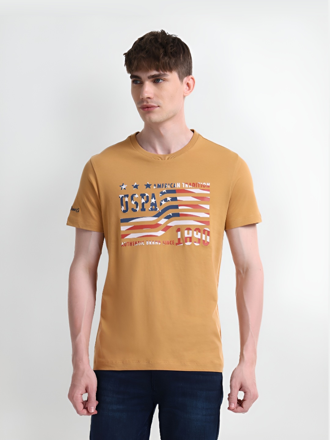 U.S. Polo Assn. Denim Co. Men Solid Round Neck Cotton Slim Fit T-shirt, Yellow
U.S. Polo Assn. Denim Co. Men Solid Round Neck Cotton Slim Fit T-shirt, Yellow