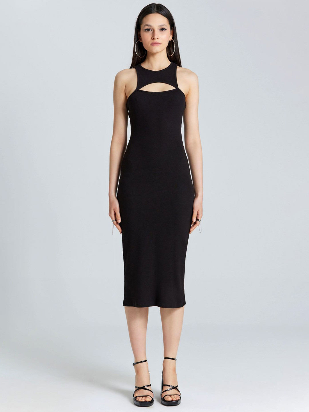 ZOMODA Women Solid Bodycon Dress, Black 
ZOMODA Women Solid Bodycon Dress, Black