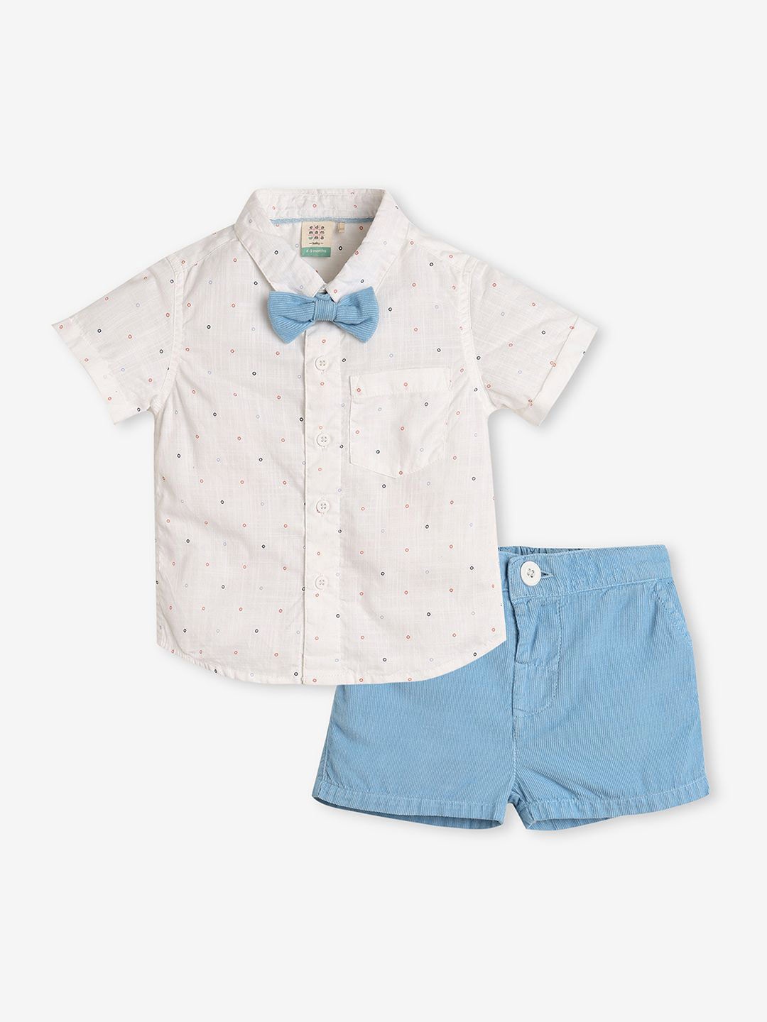 Ed-a-Mamma Baby Boys Printed Shirt Collar Neck Short Sleeves Pure Cotton Shirt With Shorts, White
Ed-a-Mamma Baby Boys Printed Shirt Collar Neck Short Sleeves Pure Cotton Shirt With Shorts, White