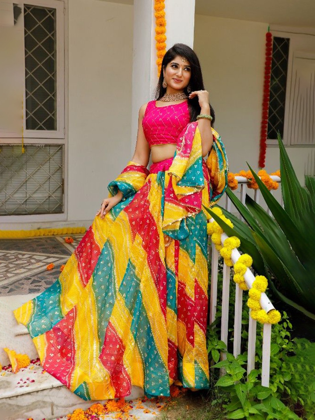 Jaipur Folk Embroidered Beads and Stones Ready to Wear Lehenga & Blouse With Dupatta, Pink
Jaipur Folk Embroidered Beads and Stones Ready to Wear Lehenga & Blouse With Dupatta, Pink