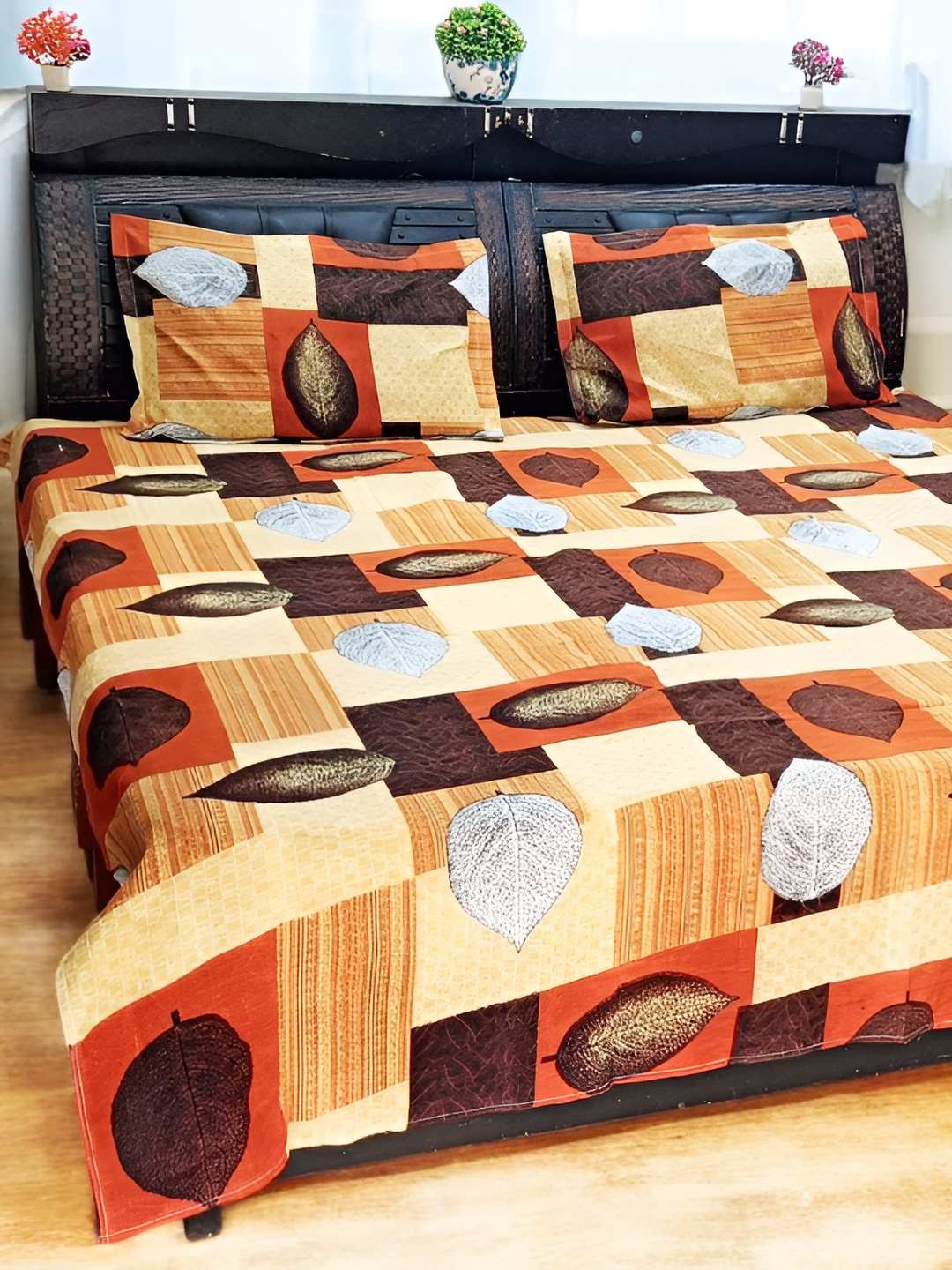 V.R.ENTERPRISES Beige Geometric Printed 210 TC Cotton Queen Bedsheet with 2 Pillow Covers
V.R.ENTERPRISES Beige Geometric Printed 210 TC Cotton Queen Bedsheet with 2 Pillow Covers