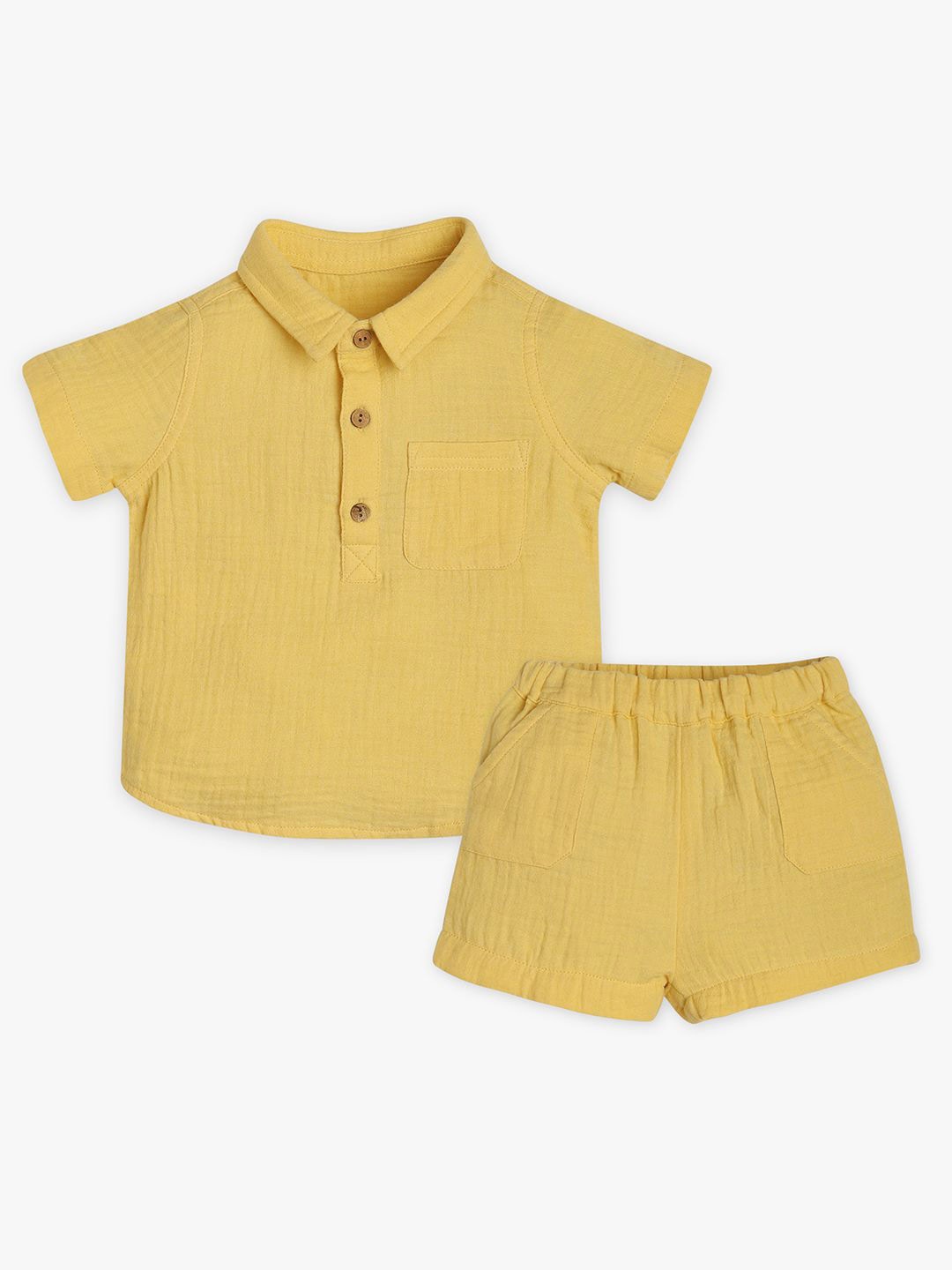 Ed-a-Mamma Baby Boys Shirt Collar Neck Short Sleeves Pure Cotton Shirt With Shorts, Yellow
Ed-a-Mamma Baby Boys Shirt Collar Neck Short Sleeves Pure Cotton Shirt With Shorts, Yellow