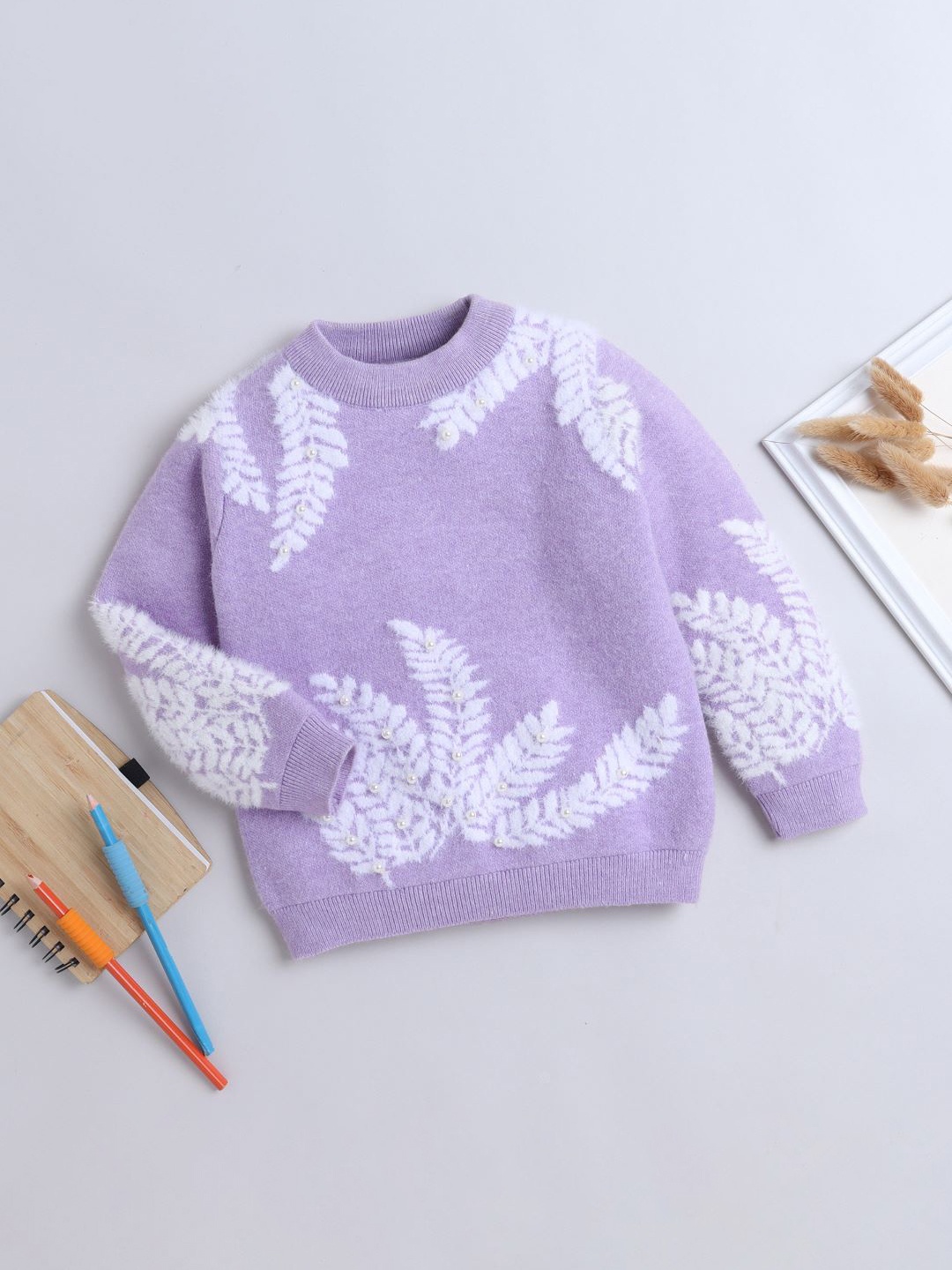 Yellow Apple Girls Woolen Warm Self Design Cable Knit Woollen Pullover Sweaters, Lavender
Yellow Apple Girls Woolen Warm Self Design Cable Knit Woollen Pullover Sweaters, Lavender