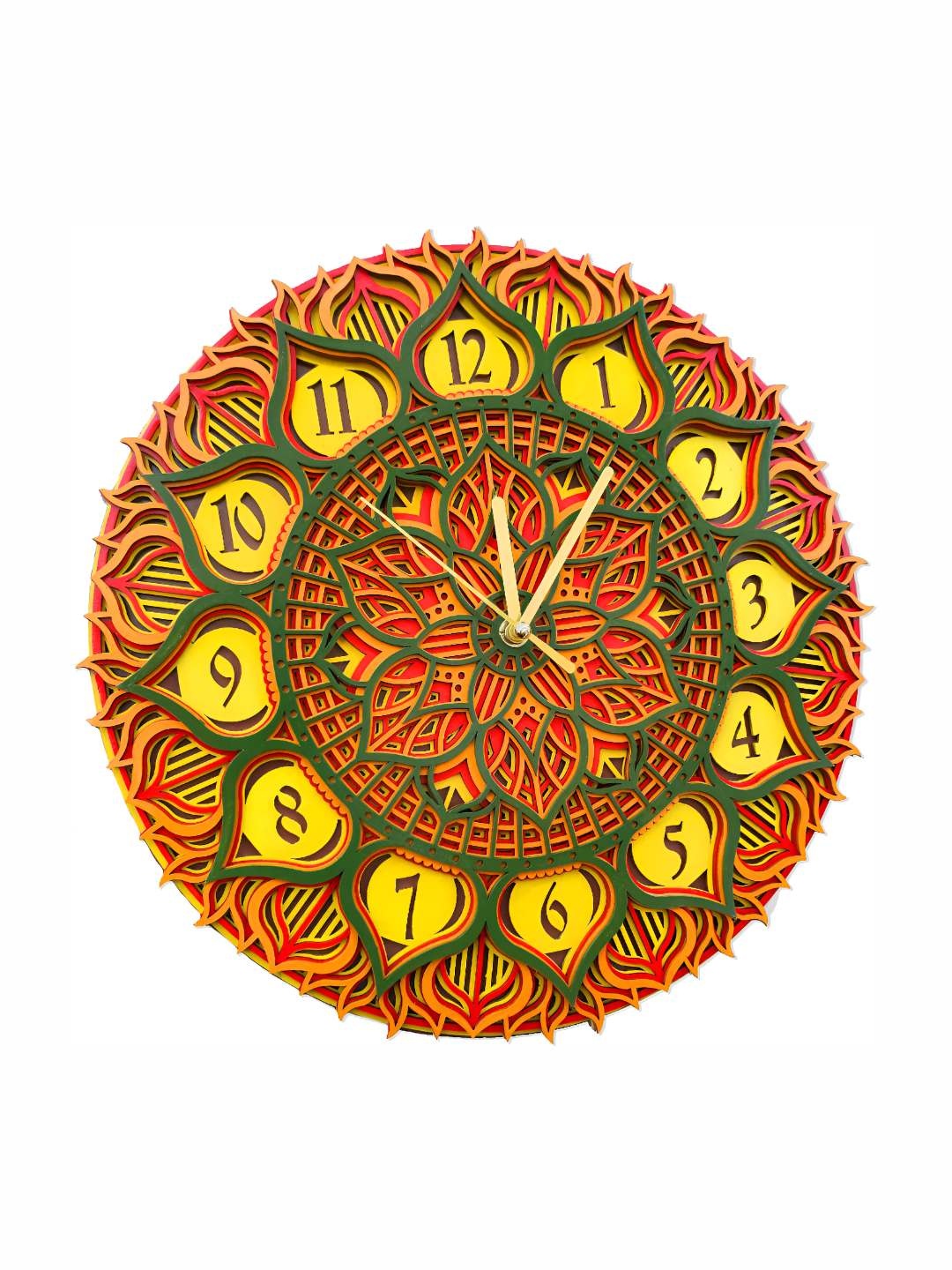 QEZNEF Gold-Toned & Orange Printed Contemporary Wooden Analogue Wall Clock
QEZNEF Gold-Toned & Orange Printed Contemporary Wooden Analogue Wall Clock