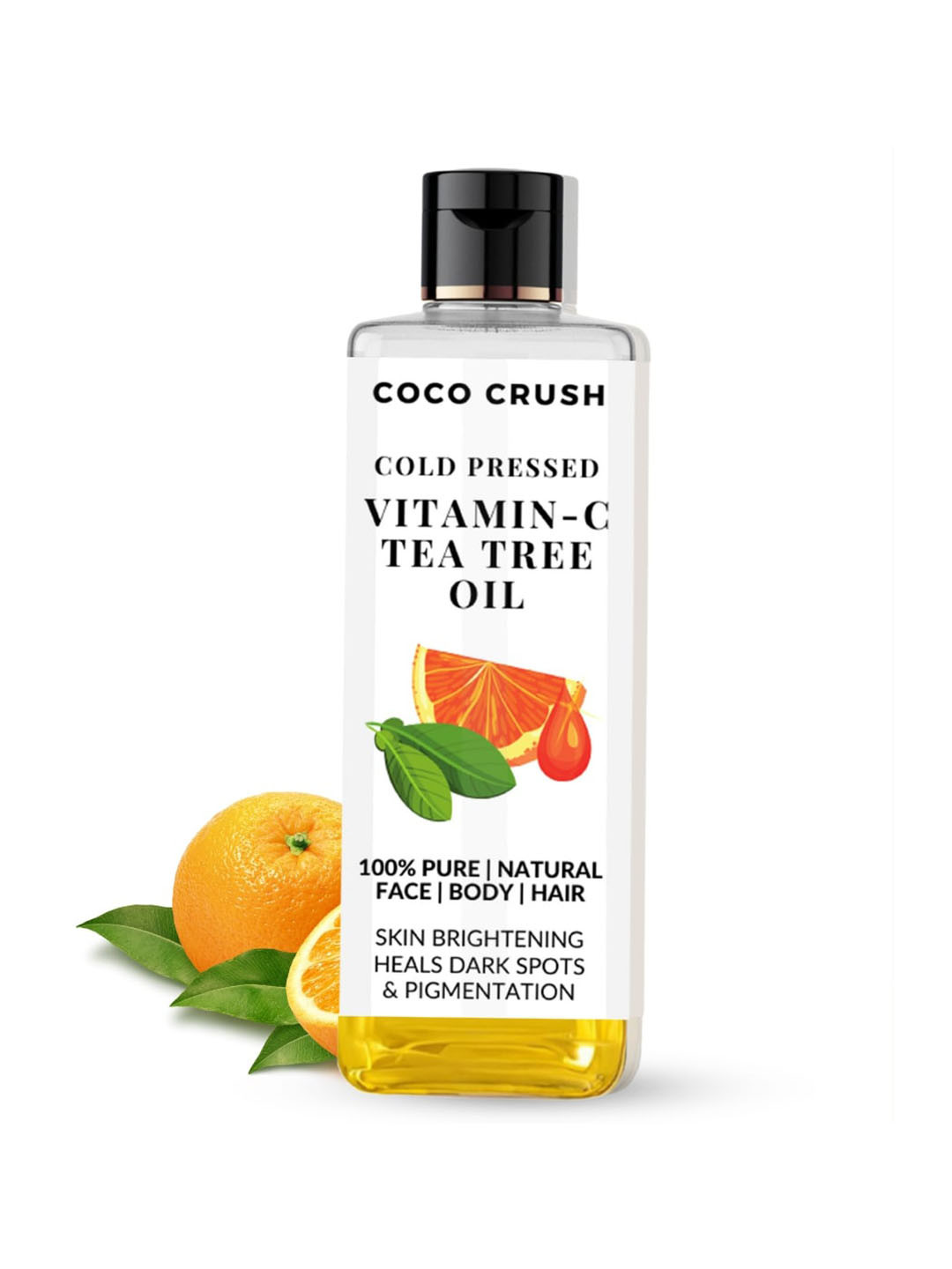 Coco Crush Cold Pressed Vitamin C Tea Tree Oil For Skin Brightening-50ml, Transparent
Coco Crush Cold Pressed Vitamin C Tea Tree Oil For Skin Brightening-50ml, Transparent