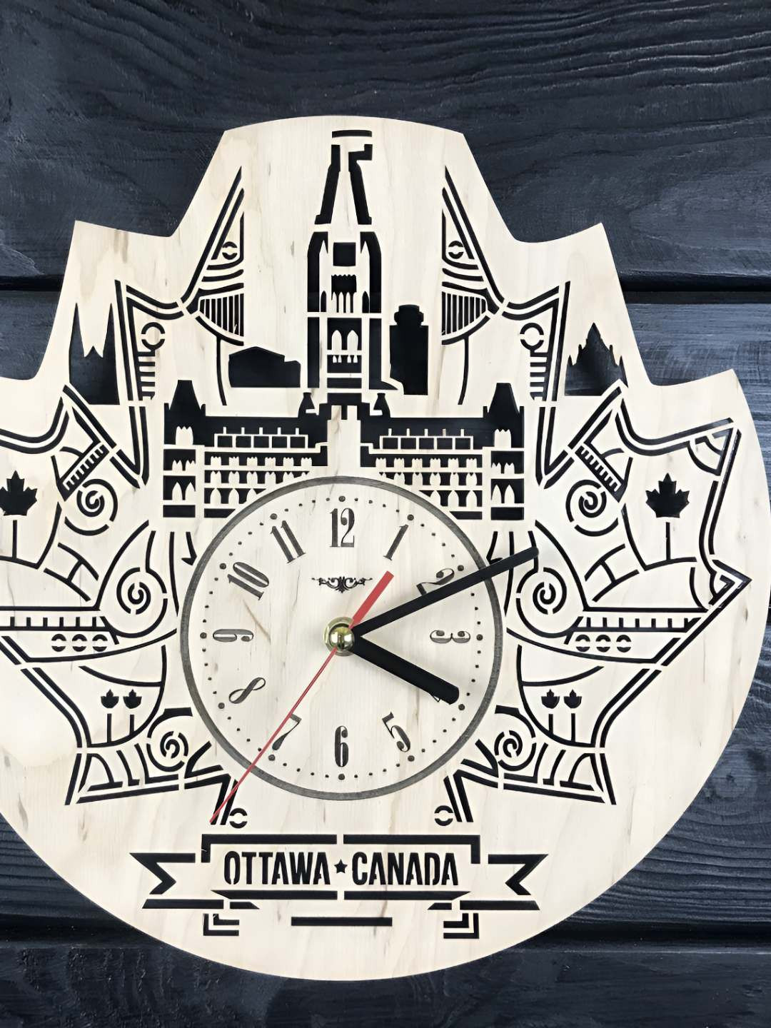 QEZNEF Beige & Black Printed Analogue Contemporary Abstract Shaped Wooden Wall Clock
QEZNEF Beige & Black Printed Analogue Contemporary Abstract Shaped Wooden Wall Clock