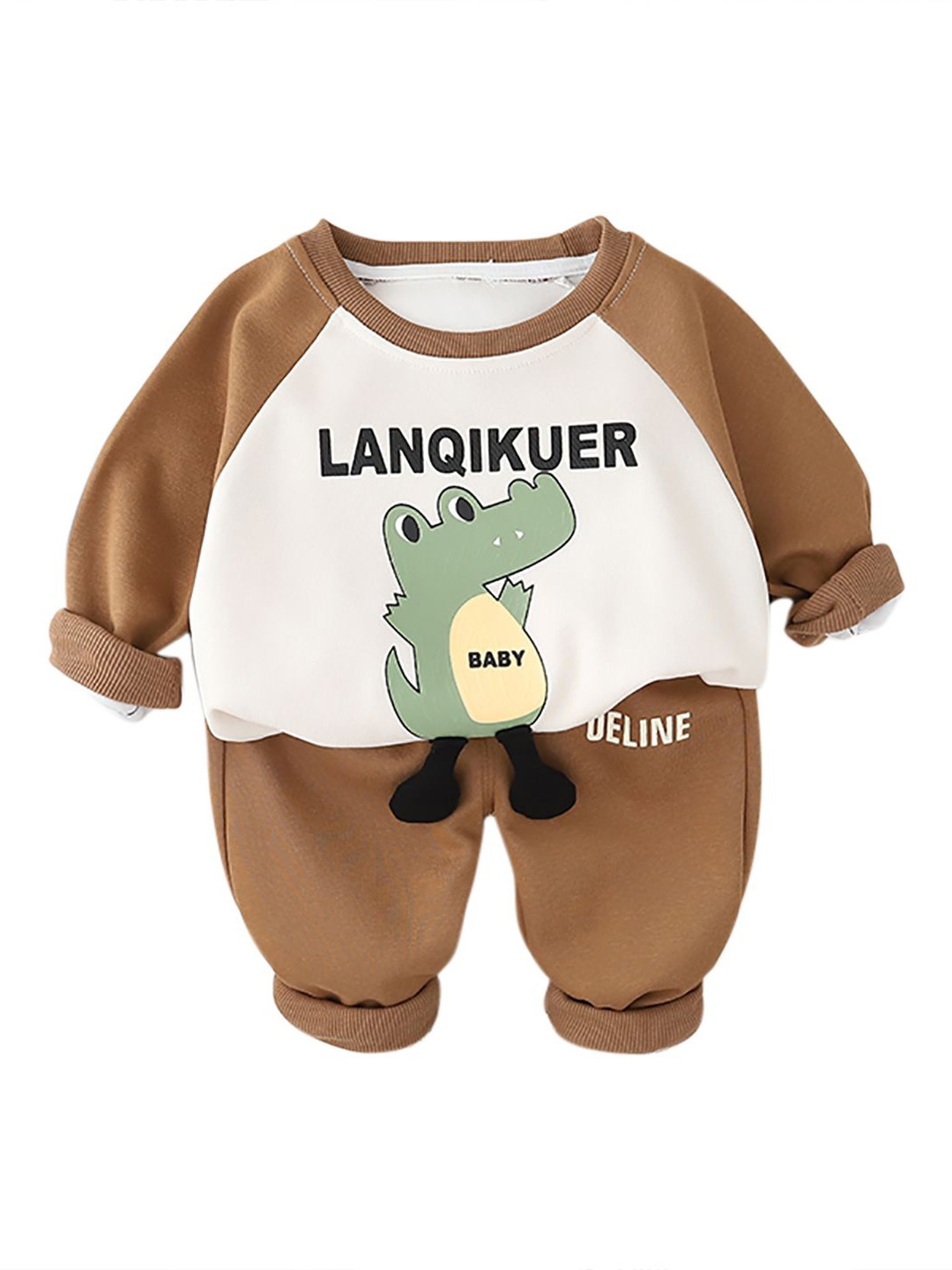 StyleCast x Revolte Kids Printed Round Neck Pure Cotton Sweatshirt with Joggers, Brown
StyleCast x Revolte Kids Printed Round Neck Pure Cotton Sweatshirt with Joggers, Brown