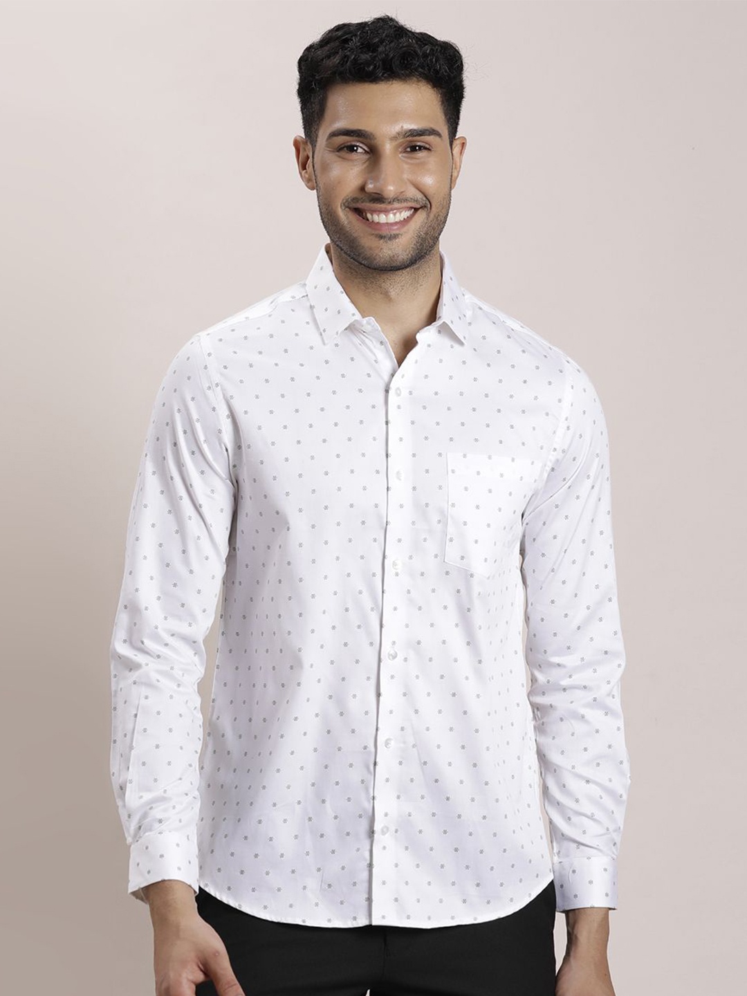 Turtle Men Classic Spread Collar Micro Ditsy Printed Cotton Slim Fit Formal Shirt, White
Turtle Men Classic Spread Collar Micro Ditsy Printed Cotton Slim Fit Formal Shirt, White