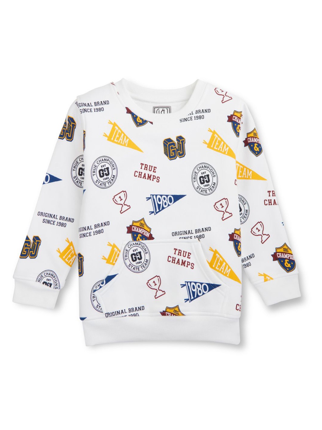 Gini and Jony Boys Conversational Printed Round Neck Cotton Pullover Sweatshirt, White
Gini and Jony Boys Conversational Printed Round Neck Cotton Pullover Sweatshirt, White