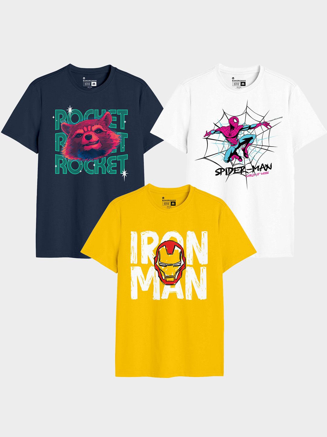 BonOrganik Men Pack Of 3 Graphic Printed Round Neck Cotton T-shirts, Navy blue
BonOrganik Men Pack Of 3 Graphic Printed Round Neck Cotton T-shirts, Navy blue
