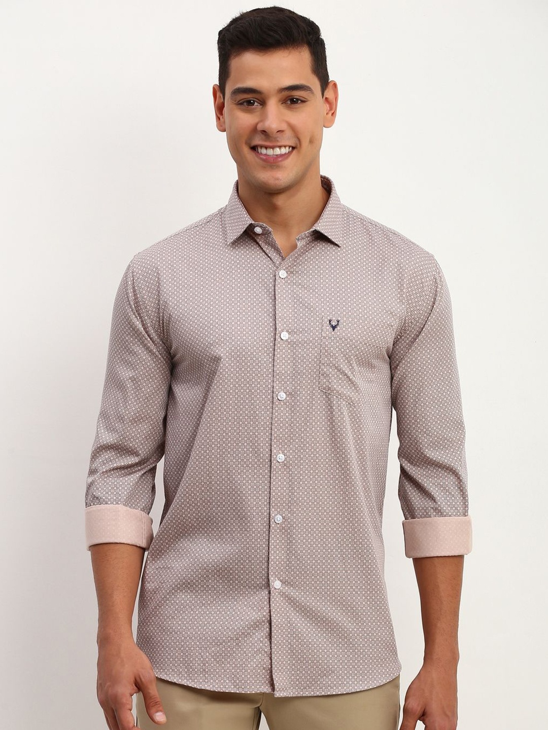 Allen Solly Men Spread Collar Micro Ditsy Printed Cotton Slim Fit Casual Shirt, Maroon
Allen Solly Men Spread Collar Micro Ditsy Printed Cotton Slim Fit Casual Shirt, Maroon