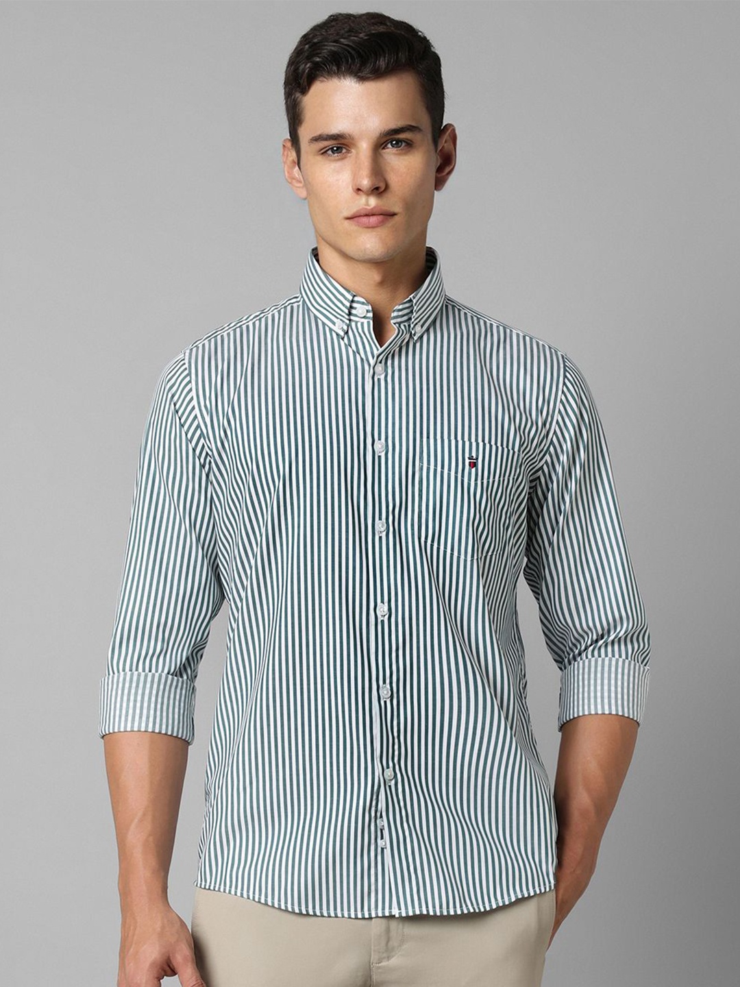 Louis Philippe Sport Men Button-Down Collar Vertical Striped Cotton Slim Fit Casual Shirt, Green
Louis Philippe Sport Men Button-Down Collar Vertical Striped Cotton Slim Fit Casual Shirt, Green