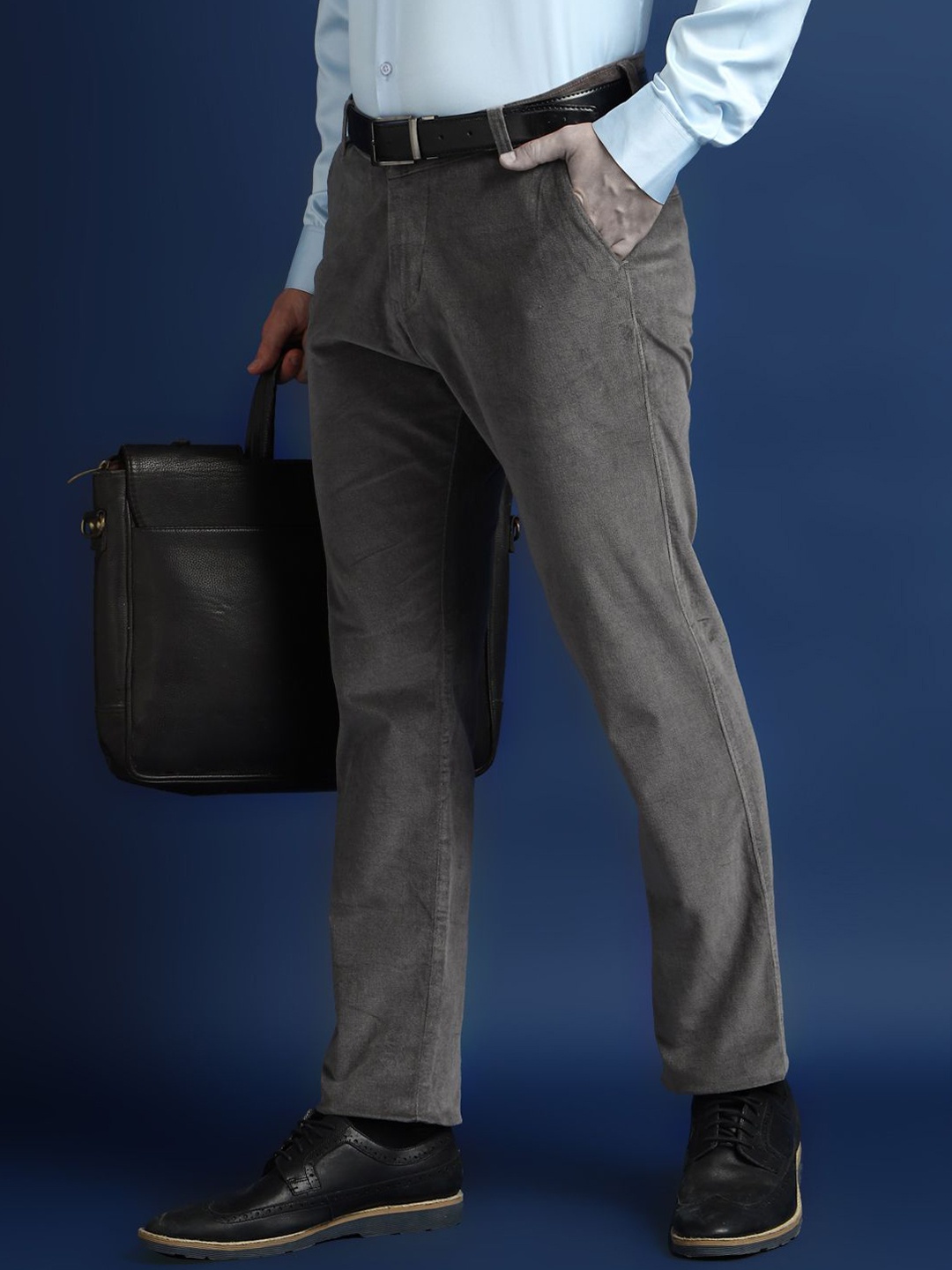 Hancock Men Solid Comfort Slim Fit Stretchable Pure Cotton Velvet Formal Trousers, Grey
Hancock Men Solid Comfort Slim Fit Stretchable Pure Cotton Velvet Formal Trousers, Grey