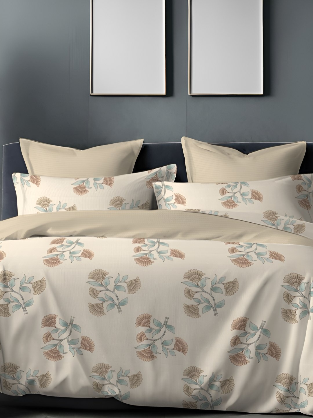 Sleeping Owls- because your sleep matters White & Blue Floral 144 TC Queen Bedsheet with 2 Pillow Covers
Sleeping Owls- because your sleep matters White & Blue Floral 144 TC Queen Bedsheet with 2 Pillow Covers