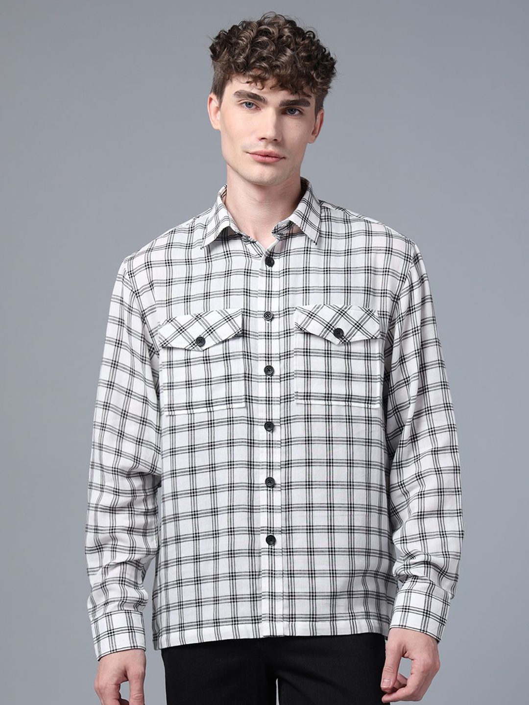 DON VINO Men Comfort Spread Collar Gingham Checked Cotton Slim Fit Formal Shirt, White
DON VINO Men Comfort Spread Collar Gingham Checked Cotton Slim Fit Formal Shirt, White