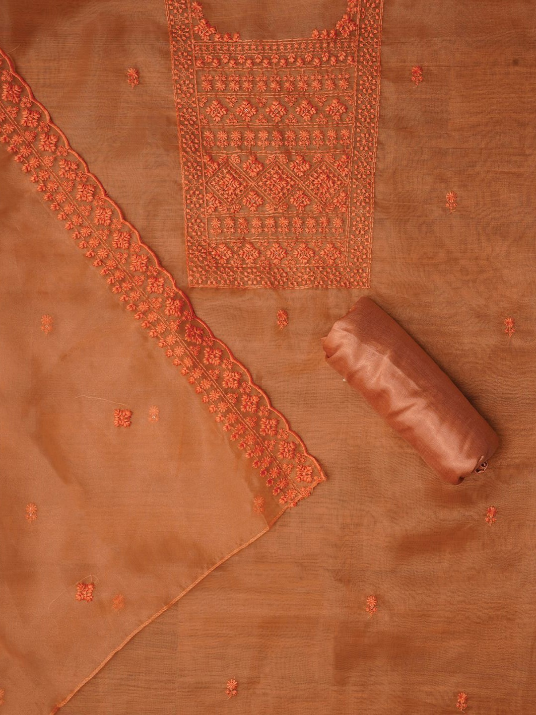 Jaipur Kurti Unstitched Embroidered Organza Festive Dress Material With Dupatta, Orange
Jaipur Kurti Unstitched Embroidered Organza Festive Dress Material With Dupatta, Orange