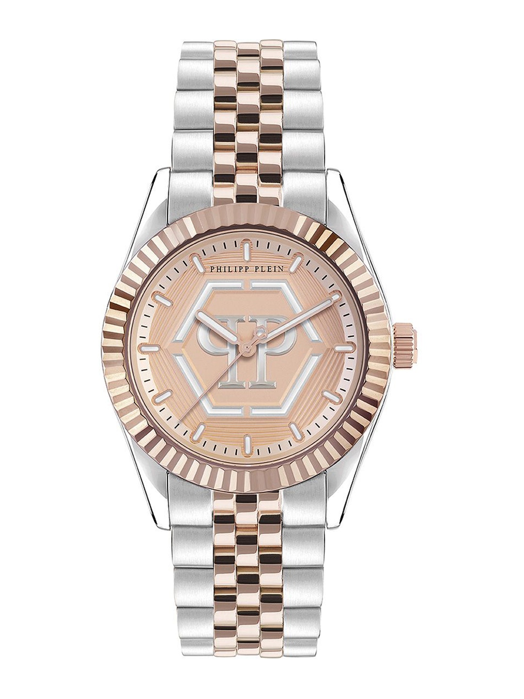 PHILIPP PLEIN Women Brass Embellished Dial & Straps Analogue Watch PW2BA0423, Rose gold
PHILIPP PLEIN Women Brass Embellished Dial & Straps Analogue Watch PW2BA0423, Rose gold