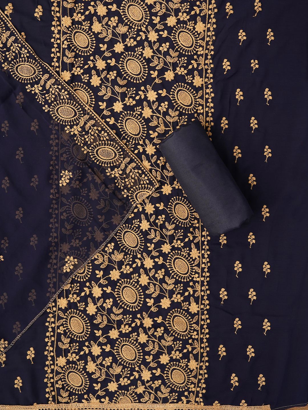 Jaipur Kurti Sequin Embroidered Silk Georgette Dress Material with Dupatta, Navy blue
Jaipur Kurti Sequin Embroidered Silk Georgette Dress Material with Dupatta, Navy blue