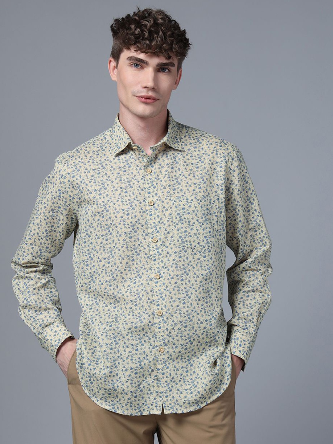 DON VINO Men Comfort Spread Collar Floral Printed Cotton Slim Fit Casual Shirt, Beige
DON VINO Men Comfort Spread Collar Floral Printed Cotton Slim Fit Casual Shirt, Beige