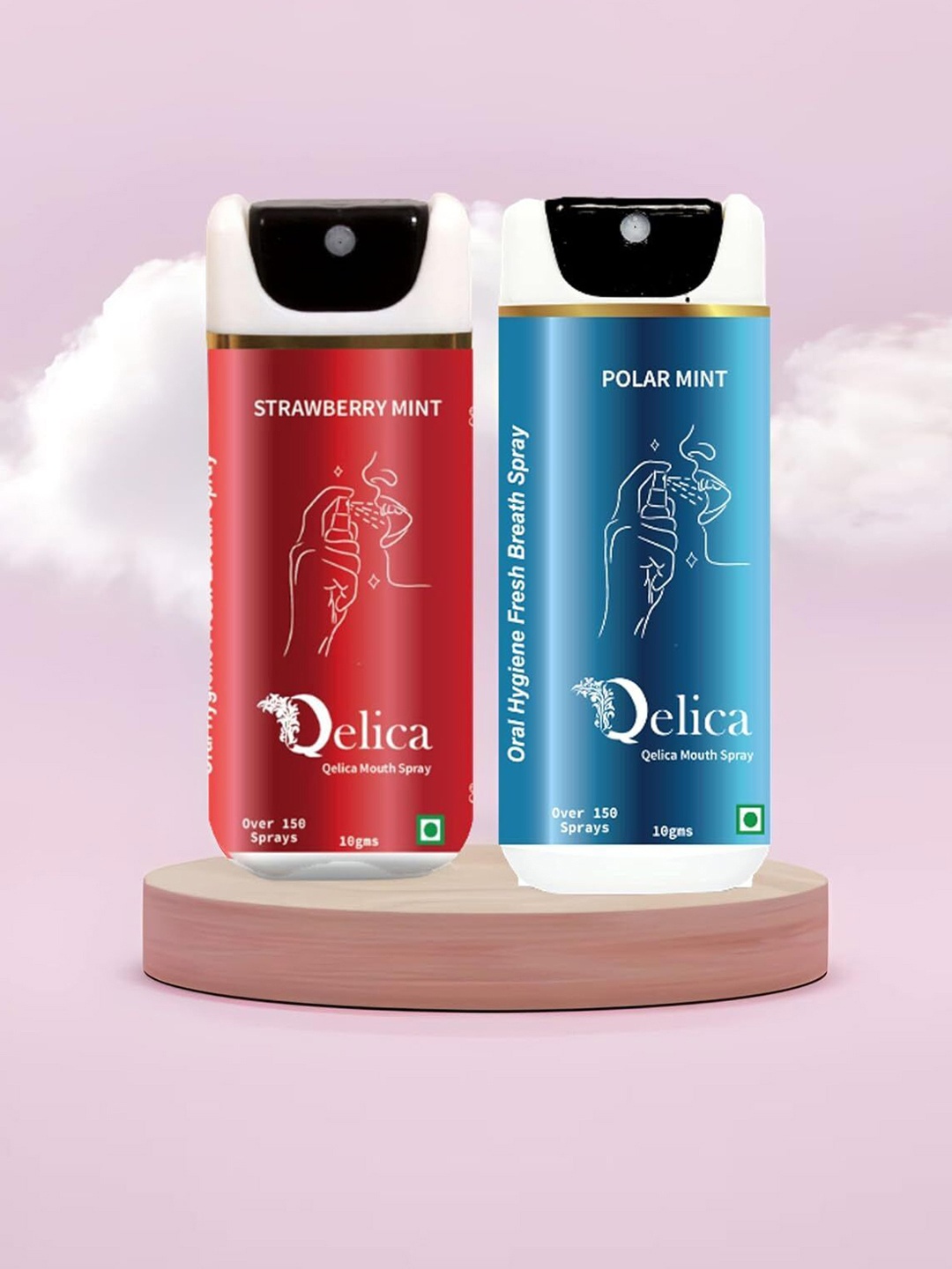 Qelica Set Of 2 Strawberry Mint & Polar Mint Mouth Freshener Spray 10 g Each, Red
Qelica Set Of 2 Strawberry Mint & Polar Mint Mouth Freshener Spray 10 g Each, Red