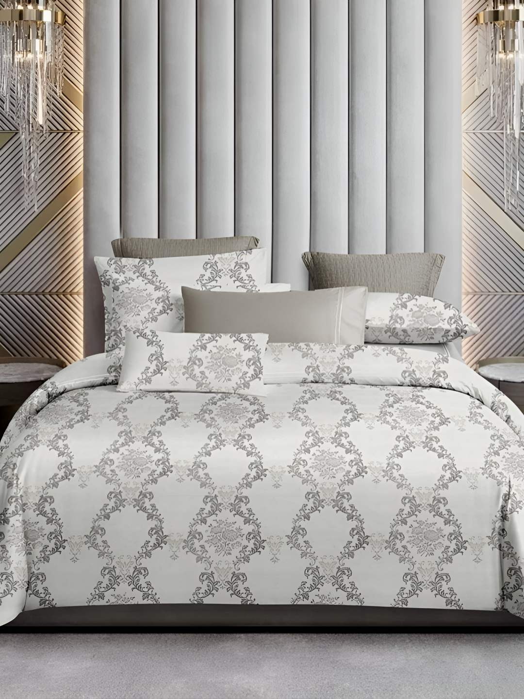 Sleeping Owls- because your sleep matters White & Black Floral 400 TC King Bedsheet with 2 Pillow Covers
Sleeping Owls- because your sleep matters White & Black Floral 400 TC King Bedsheet with 2 Pillow Covers