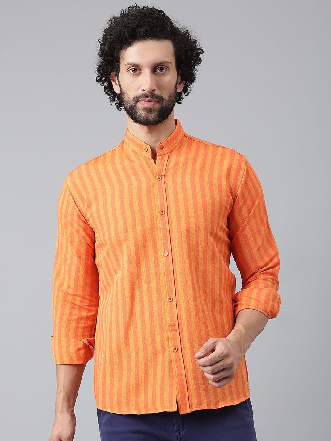 KLOSET BY RIAG Men Classic Band Collar Vertical Striped Cotton Casual Shirt, Coral
KLOSET BY RIAG Men Classic Band Collar Vertical Striped Cotton Casual Shirt, Coral