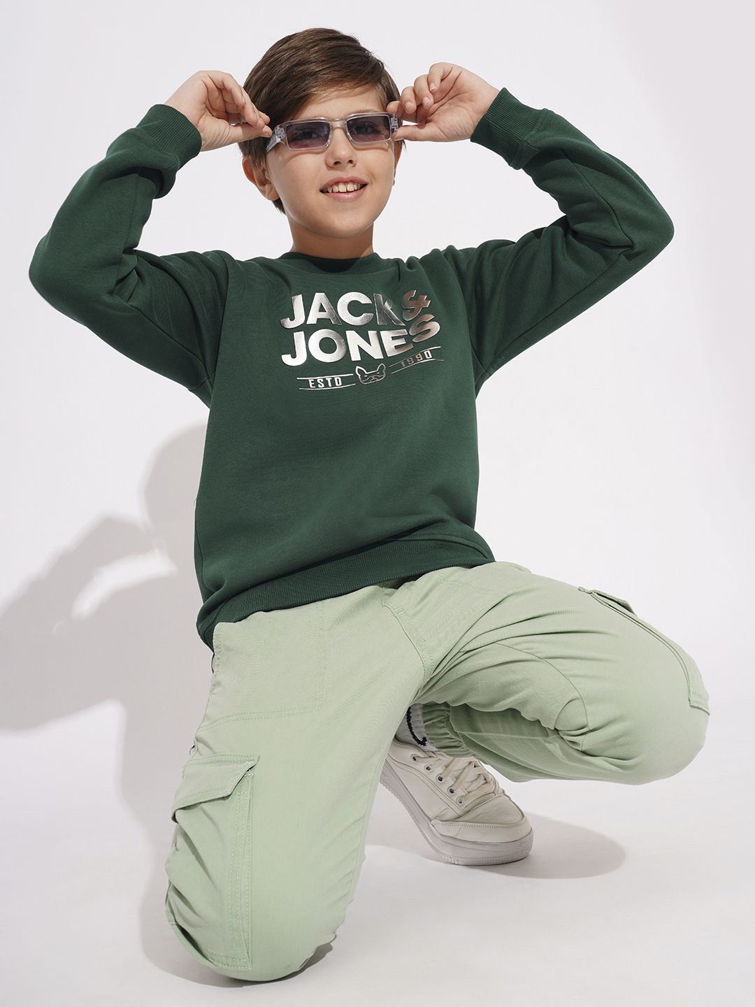 Jack & Jones Junior Boys Typography Printed Round Neck Cotton Pullover Sweatshirt, Green
Jack & Jones Junior Boys Typography Printed Round Neck Cotton Pullover Sweatshirt, Green