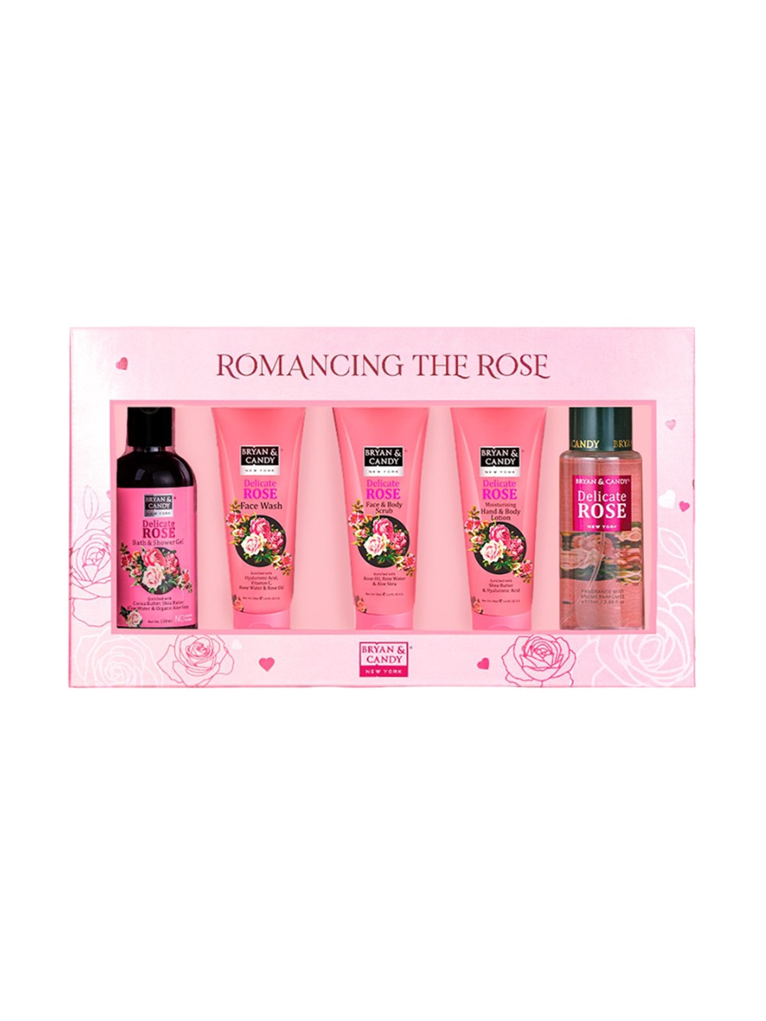 BRYAN & CANDY NEW YORK Delicate Rose Shower Gel, Face Wash, Scrub, Lotion & Fragrance Mist, Pink
BRYAN & CANDY NEW YORK Delicate Rose Shower Gel, Face Wash, Scrub, Lotion & Fragrance Mist, Pink