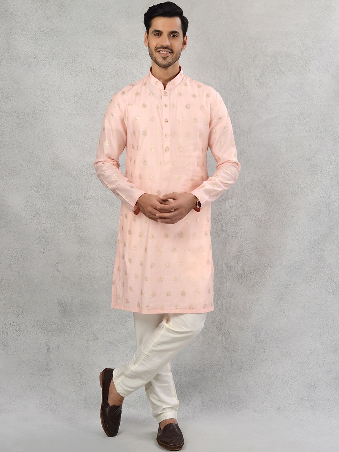 azania Ethnic Woven Design Mandarin Collar Regular Straight Kurta with Trouser, Pink
azania Ethnic Woven Design Mandarin Collar Regular Straight Kurta with Trouser, Pink