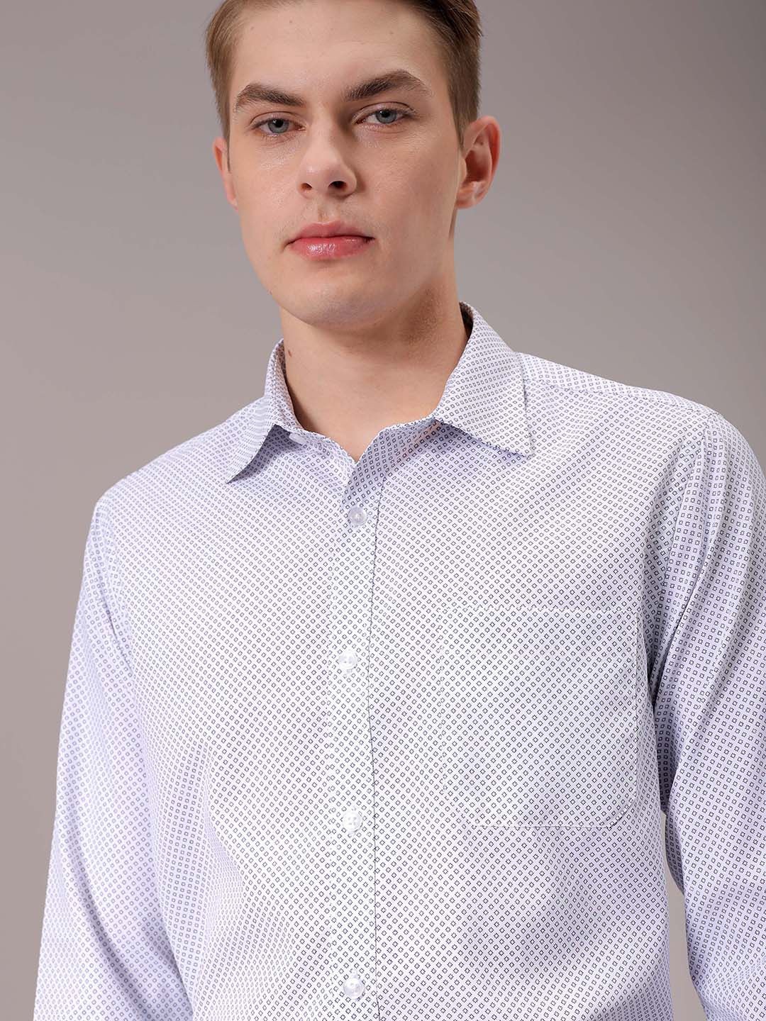 The Indian Garage Co. X Luxe Men Spread Collar Micro Ditsy Printed Slim Fit Formal Shirt, White
The Indian Garage Co. X Luxe Men Spread Collar Micro Ditsy Printed Slim Fit Formal Shirt, White